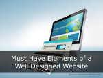 Must have elements of a well designed website